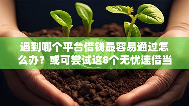 遇到哪个平台借钱最容易通过怎么办？或可尝试这8个无忧速借当天放款的软件