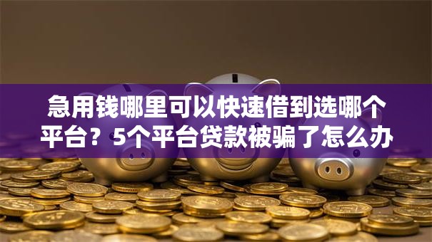 急用钱哪里可以快速借到选哪个平台?5个平台贷款被骗了怎么办推荐 急用钱哪里可以快速借到选哪个平台?5个平台贷款被骗了怎么办推荐