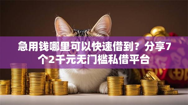 急用钱哪里可以快速借到?分享7个2千元无门槛私借平台 急用钱哪里可以快速借到?分享7个2千元无门槛私借平台