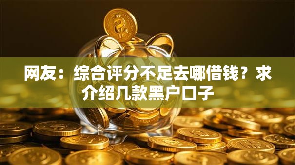 网友:综合评分不足去哪借钱?求介绍几款黑户口子 网友:综合评分不足去哪借钱?求介绍几款黑户口子