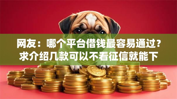 网友：哪个平台借钱最容易通过？求介绍几款可以不看征信就能下款的app