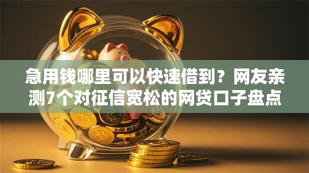 急用钱哪里可以快速借到?网友亲测7个对征信宽松的网贷口子盘点 急用钱哪里可以快速借到?网友亲测7个对征信宽松的网贷口子盘点
