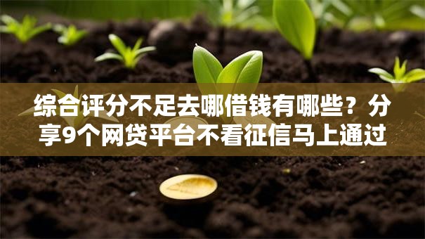 综合评分不足去哪借钱有哪些?分享9个网贷平台不看征信马上通过的 综合评分不足去哪借钱有哪些?分享9个网贷平台不看征信马上通过的