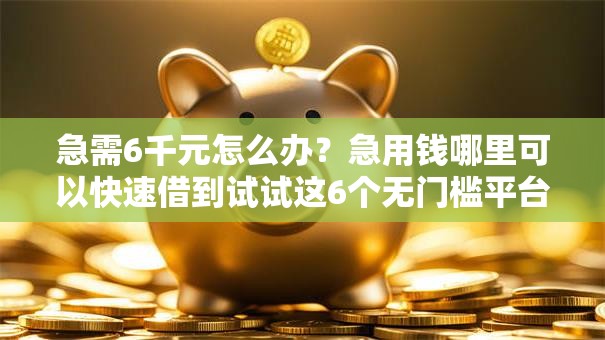 急需6千元怎么办?急用钱哪里可以快速借到试试这6个无门槛平台 急需6千元怎么办?急用钱哪里可以快速借到试试这6个无门槛平台