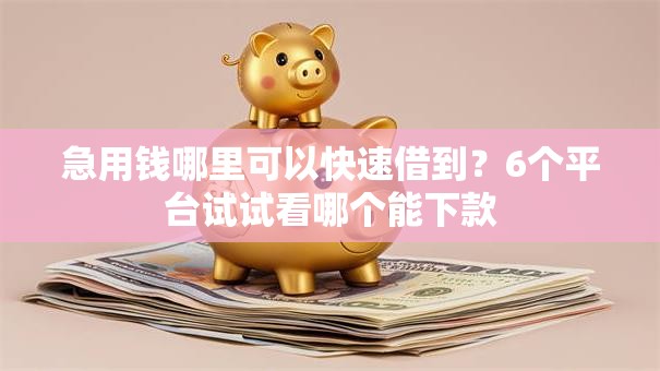 急用钱哪里可以快速借到?6个平台试试看哪个能下款 急用钱哪里可以快速借到?6个平台试试看哪个能下款