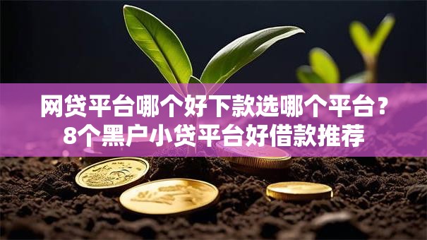 网贷平台哪个好下款选哪个平台?8个黑户小贷平台好借款推荐 网贷平台哪个好下款选哪个平台?8个黑户小贷平台好借款推荐