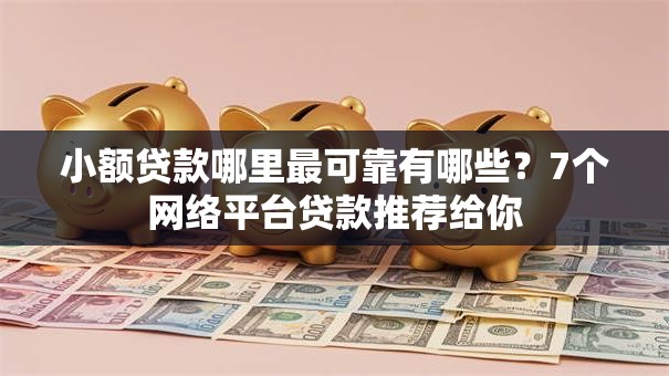 小额贷款哪里最可靠有哪些？7个网络平台贷款推荐给你