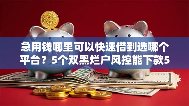 急用钱哪里可以快速借到选哪个平台？5个双黑烂户风控能下款5000口子推荐