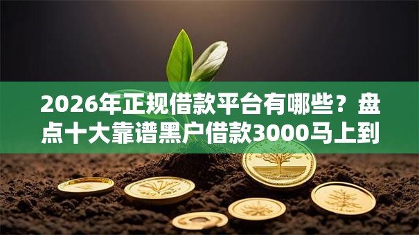 2026年正规借款平台有哪些?盘点十大靠谱黑户借款3000马上到账的口子 2026年正规借款平台有哪些?盘点十大靠谱黑户借款3000马上到账的口子