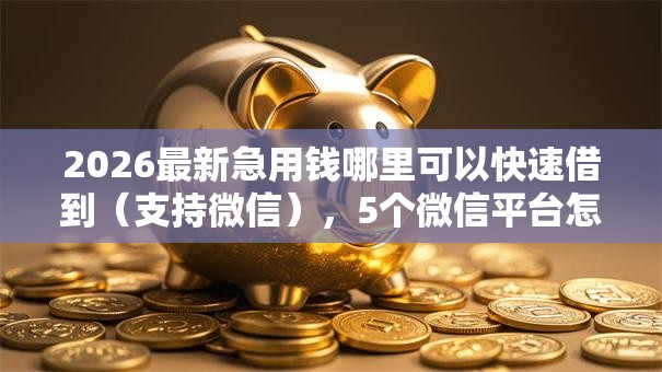 2026最新急用钱哪里可以快速借到(支持微信),5个微信平台怎么借钱无私分享 2026最新急用钱哪里可以快速借到(支持微信),5个微信平台怎么借钱无私分享