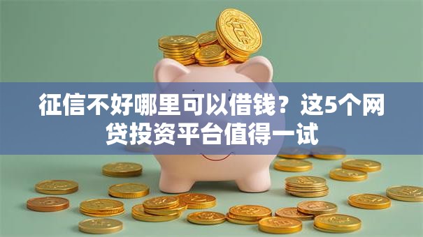 征信不好哪里可以借钱？这5个网贷投资平台值得一试