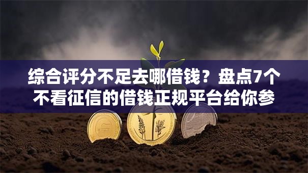 综合评分不足去哪借钱？盘点7个不看征信的借钱正规平台给你参考