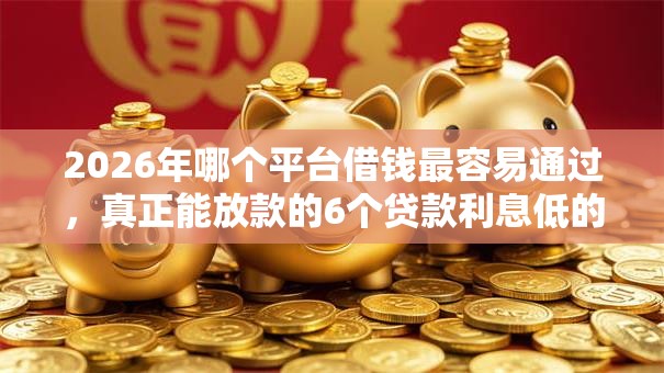 2026年哪个平台借钱最容易通过,真正能放款的6个贷款利息低的平台推荐 2026年哪个平台借钱最容易通过,真正能放款的6个贷款利息低的平台推荐
