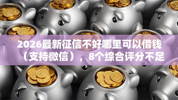 2026最新征信不好哪里可以借钱（支持微信），8个综合评分不足有负债都能下款平台无私分享