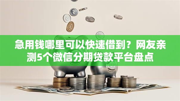 急用钱哪里可以快速借到？网友亲测5个微信分期贷款平台盘点