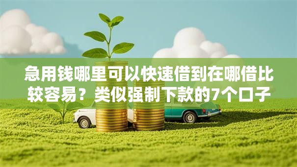 急用钱哪里可以快速借到在哪借比较容易?类似强制下款的7个口子参考 急用钱哪里可以快速借到在哪借比较容易?类似强制下款的7个口子参考