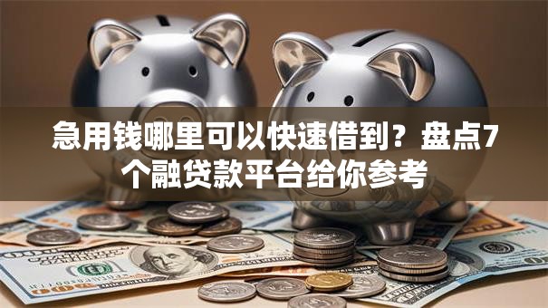 急用钱哪里可以快速借到？盘点7个融贷款平台给你参考
