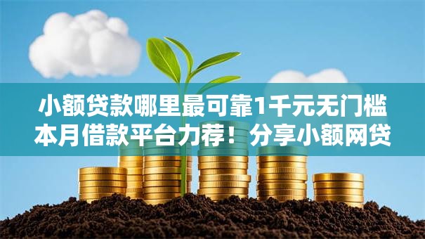 小额贷款哪里最可靠1千元无门槛本月借款平台力荐！分享小额网贷口子1千元无门槛借款