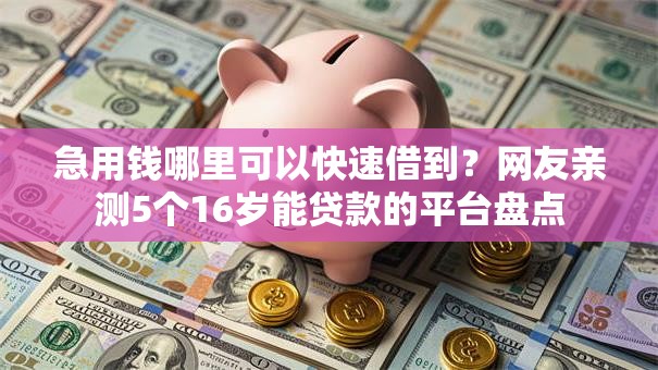 急用钱哪里可以快速借到?网友亲测5个16岁能贷款的平台盘点 急用钱哪里可以快速借到?网友亲测5个16岁能贷款的平台盘点