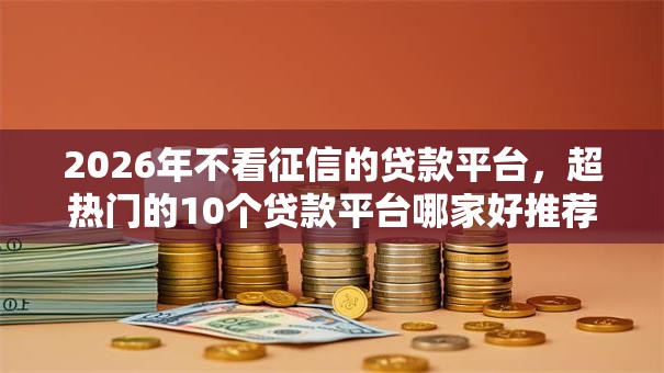 2026年不看征信的贷款平台,超热门的10个贷款平台哪家好推荐 2026年不看征信的贷款平台,超热门的10个贷款平台哪家好推荐