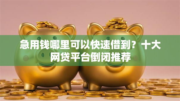 急用钱哪里可以快速借到?十大网贷平台倒闭推荐 急用钱哪里可以快速借到?十大网贷平台倒闭推荐