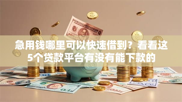 急用钱哪里可以快速借到?看看这5个贷款平台有没有能下款的 急用钱哪里可以快速借到?看看这5个贷款平台有没有能下款的
