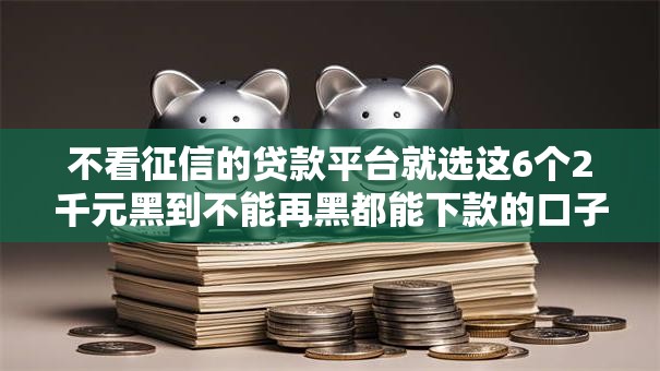 不看征信的贷款平台就选这6个2千元黑到不能再黑都能下款的口子