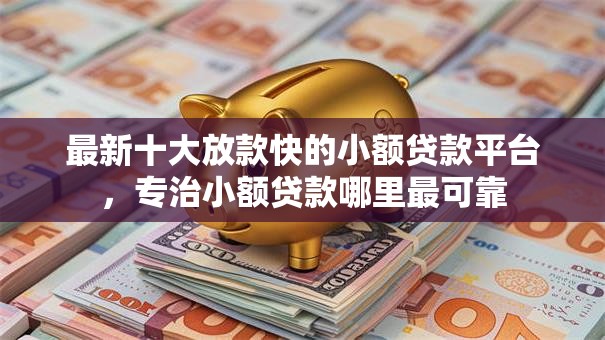 最新十大放款快的小额贷款平台，专治小额贷款哪里最可靠