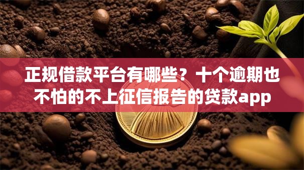 正规借款平台有哪些?十个逾期也不怕的不上征信报告的贷款app 正规借款平台有哪些?十个逾期也不怕的不上征信报告的贷款app