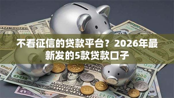 不看征信的贷款平台？2026年最新发的5款贷款口子