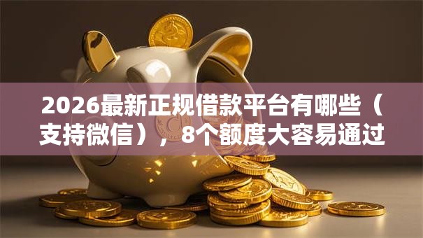 2026最新正规借款平台有哪些(支持微信),8个额度大容易通过的平台借款无私分享 2026最新正规借款平台有哪些(支持微信),8个额度大容易通过的平台借款无私分享