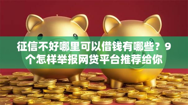 征信不好哪里可以借钱有哪些？9个怎样举报网贷平台推荐给你