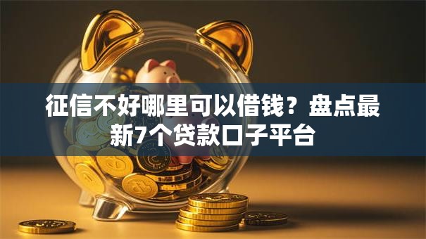征信不好哪里可以借钱？盘点最新7个贷款口子平台
