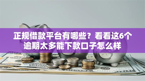 正规借款平台有哪些？看看这6个逾期太多能下款口子怎么样