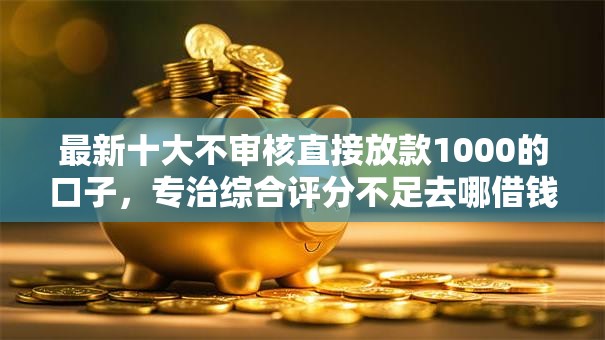 最新十大不审核直接放款1000的口子，专治综合评分不足去哪借钱