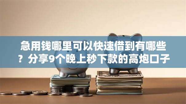 急用钱哪里可以快速借到有哪些?分享9个晚上秒下款的高炮口子 急用钱哪里可以快速借到有哪些?分享9个晚上秒下款的高炮口子