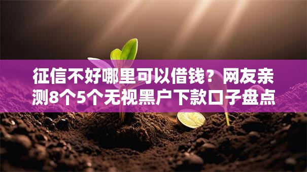 征信不好哪里可以借钱?网友亲测8个5个无视黑户下款口子盘点 征信不好哪里可以借钱?网友亲测8个5个无视黑户下款口子盘点