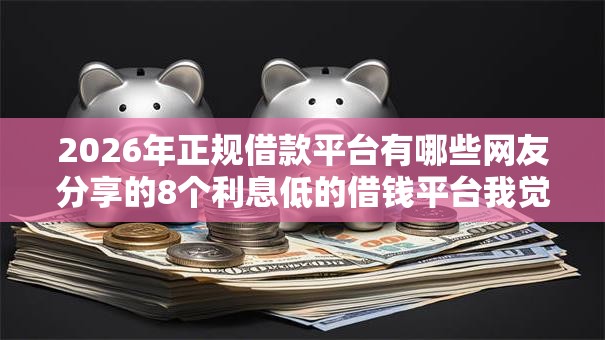 2026年正规借款平台有哪些网友分享的8个利息低的借钱平台我觉得不错！