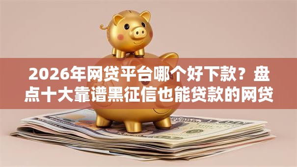 2026年网贷平台哪个好下款？盘点十大靠谱黑征信也能贷款的网贷软件