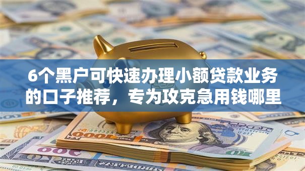 6个黑户可快速办理小额贷款业务的口子推荐，专为攻克急用钱哪里可以快速借到难题