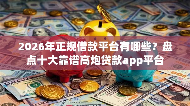 2026年正规借款平台有哪些？盘点十大靠谱高炮贷款app平台
