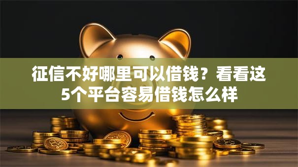 征信不好哪里可以借钱？看看这5个平台容易借钱怎么样