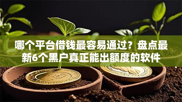 哪个平台借钱最容易通过？盘点最新6个黑户真正能出额度的软件