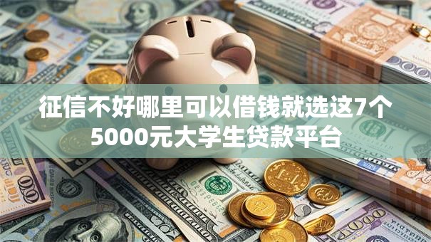 征信不好哪里可以借钱就选这7个5000元大学生贷款平台
