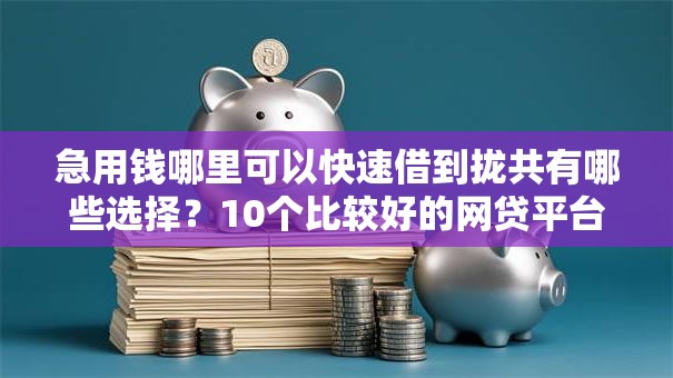 急用钱哪里可以快速借到拢共有哪些选择?10个比较好的网贷平台排名不分先后详解 急用钱哪里可以快速借到拢共有哪些选择?10个比较好的网贷平台排名不分先后详解