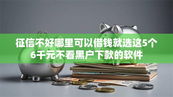 征信不好哪里可以借钱就选这5个6千元不看黑户下款的软件