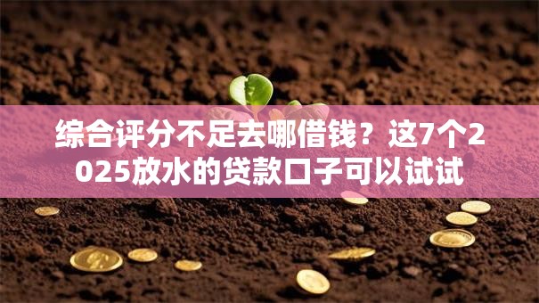 综合评分不足去哪借钱？这7个2025放水的贷款口子可以试试
