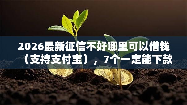 2026最新征信不好哪里可以借钱（支持支付宝），7个一定能下款的借钱平台无私分享