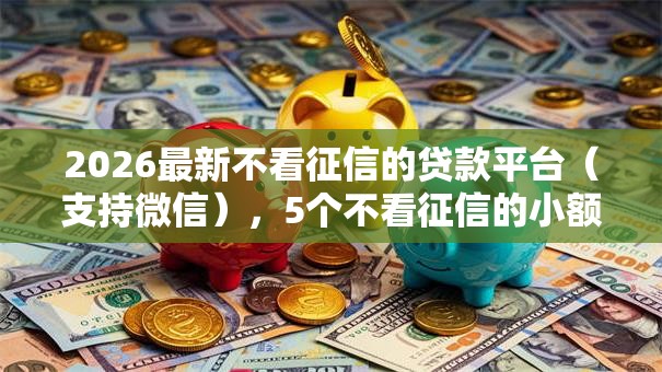 2026最新不看征信的贷款平台（支持微信），5个不看征信的小额借款平台无私分享