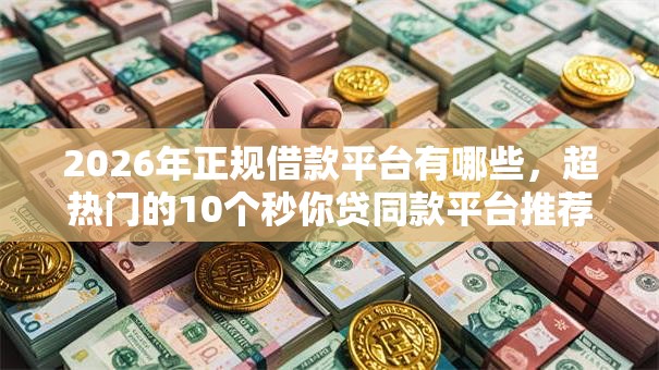 2026年正规借款平台有哪些,超热门的10个秒你贷同款平台推荐 2026年正规借款平台有哪些,超热门的10个秒你贷同款平台推荐
